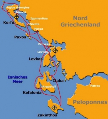 Landkarte - Jonisches Meer